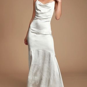 Elliatt Silk White Wedding Dress - Small